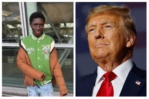The late Javits Frimpong (L) and US President Donald Trump (R) The late Javits Frimpong (L) and US President Donald Trump (R)