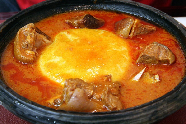 Fufu, local Ghanaian recipe