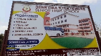 Denkyira Kyekyewere Community Day Senior High School sign post