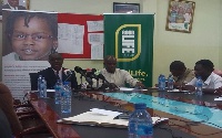 Dr. James Addy addressing the media