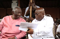 Former President Kufuor (left), Nana Akufo-Addo (right)
