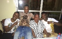 Father of Asamoah Gyan, George Baffour Gyan with his sons