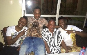 Father of Asamoah Gyan, George Baffour Gyan with his sons