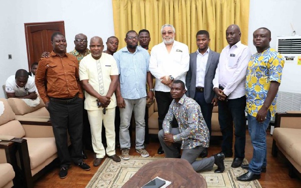 Rawlings with the NDC communicators and organisers