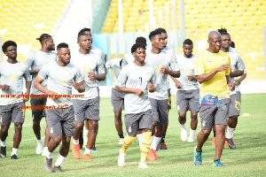 Black Stars of Ghana at training