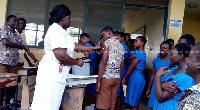 KUMACA students undergoing vaccination in 2017.