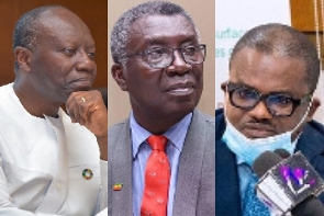 Prof Frimpong-Boateng (m) cites Ofori-Atta (l) and Adu Boahen (r) in alleged plot to bribe him