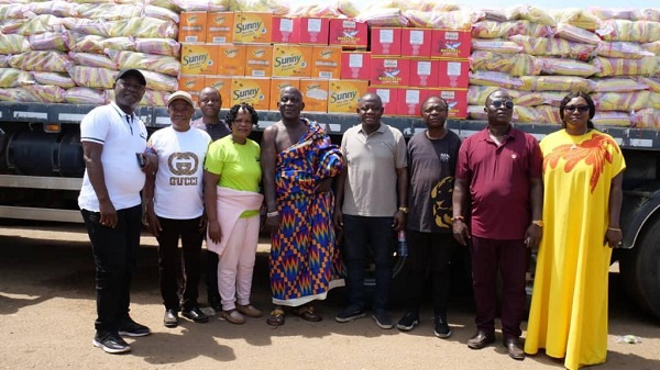 Ibrahim Mahama has donated relief items to various communities affected by the dam spillage