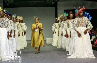 Velma Owusu Bempah and models showcasing the new collection