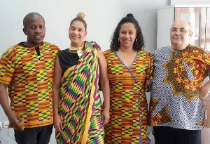 Mrs Smith (second left) with the team from the Funeral Academy for Africa