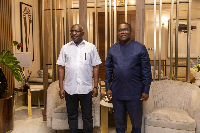 Dr Dwamena (R) with Dr Bawumia