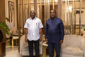 Dr Dwamena (R) with Dr Bawumia