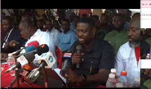 Paul Kobina Mensah, General Secretary of the Ghana Institute of Freight Forwarders speaking