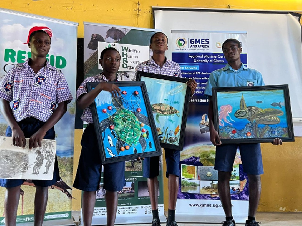 Some of the students showcasing their projects