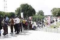 The expectant viewers began queueing at the venue as early as 10 am on Wednesday
