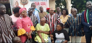 Cecilia Asaga (left) and some participants of the reconciliation tour