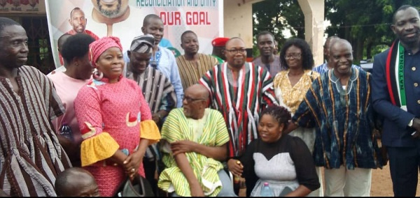 Cecilia Asaga (left) and some participants of the reconciliation tour