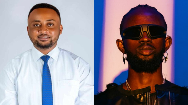 Vincent Ekow Assafuah (L) and Black Sherif (R)