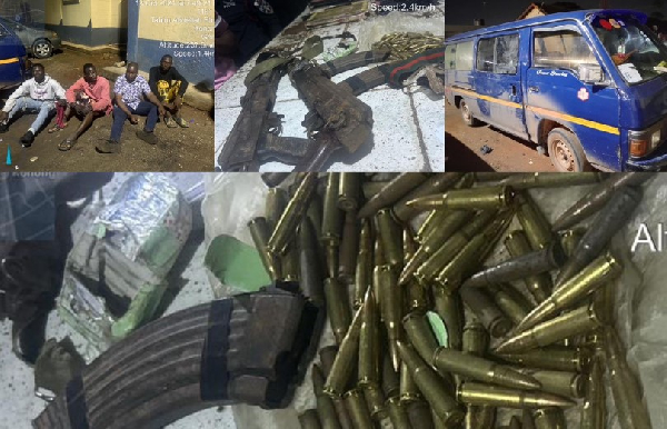 The suspects were arrested with 2 AK 47 rifles and 86 rounds of ammunition