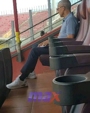 Chris Hughton spotted at the Accra Sports Stadium