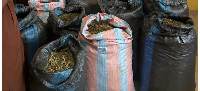 Photo of the sacks of cannabis