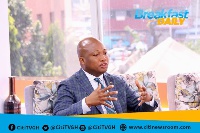 Samuel Okudzeto Ablakwa speaking on Breakfast Daily