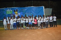 The juvenile tennis players thrilled spectators