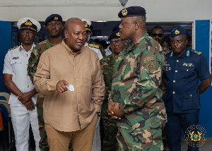 President John Dramani Mahama at the hospital
