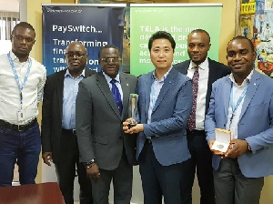 CEO of Payswicth  with executives of Ghana Olympic Committee