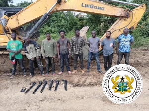 Some of the Illegal miners arrested by NIAMOS
