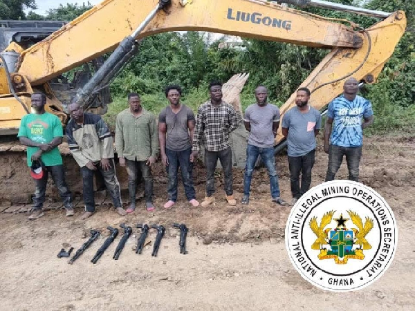 Some of the Illegal miners arrested by NIAMOS