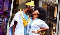 Rapper Okyeame Kwame and wife Annica Nsia-Apau