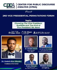 The second vice-presidential permutation forum will be held on December 15