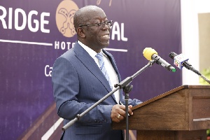 The Director General of SSNIT, Dr. John Ofori Tenkorang giving his remarks at the launch