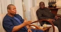 Franklin Cudjoe at a meeting with President Akufo-Addo | File photo