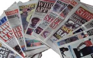 Stories making headlines on the front pages in the major newspapers