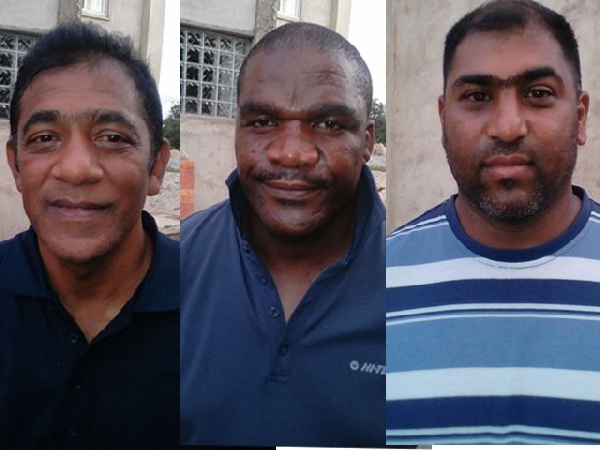 The three ex-servicemen were deported Tuesday via South African Airways