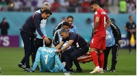 Iran goalkeeper suffer head injury against England