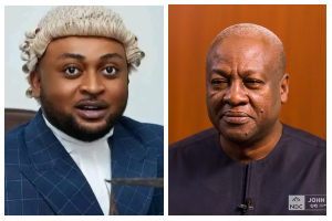 Vincent Ekow Assafuah, MP (L) and President John Dramani Mahama