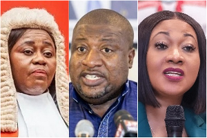 Chief Justice Gertrude Torkornoo,  Henry Nana Boakye (Nana B) and Jean Mensa