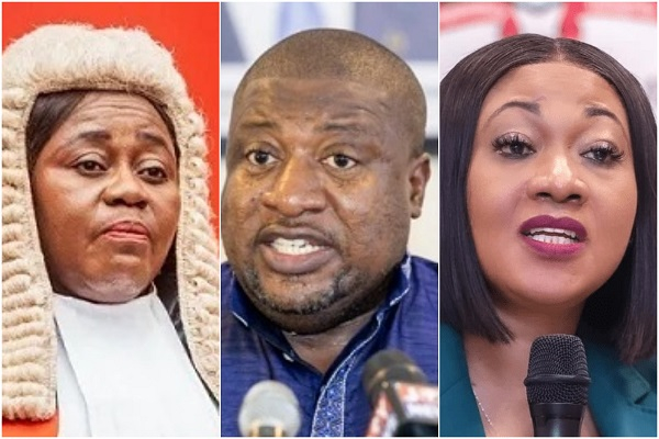 Chief Justice Gertrude Torkornoo,  Henry Nana Boakye (Nana B) and Jean Mensa