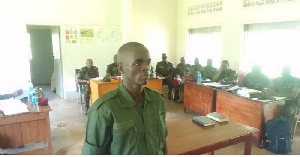 Pte Julius Ecee appears before  01 Special Forces Group Division Court Martial at Loro Town