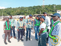 Joseph Bukari Nikpe with some others during the visit