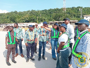Joseph Bukari Nikpe with some others during the visit