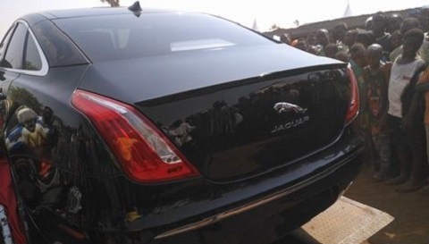 The new customized Jaguar saloon car presented to the overlord of Dagbon, Ya-Naa Abukari Mahama II