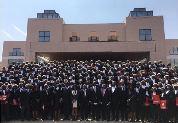 The newly trained lawyers called to the Bar