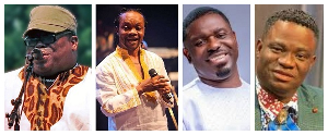 From L to R: Jewel Ackah, Daddy Lumba, Nacee, and Great Ampong