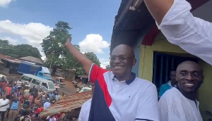 Watch as Ken Agyapong joins Bawumia's campaign in Suame