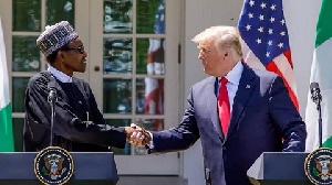 Nigeria's President, Muhammadu Buhari with US President, Donald Trump