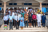 A group photo from one of the training workshops.